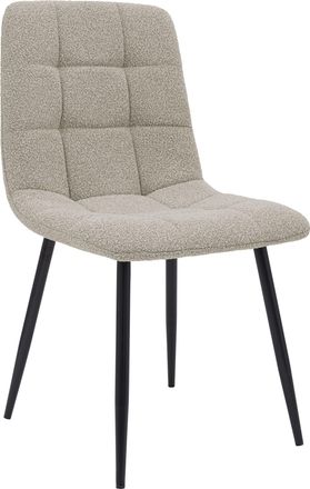 Clp Silla De Comedor Antibes Tejido De Peluche Gris Topo