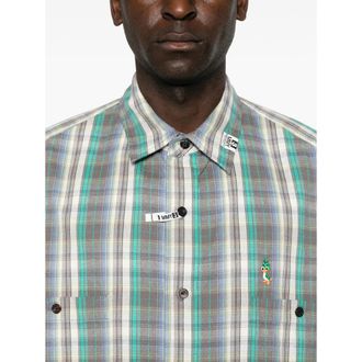 Miharayasuhiro Check-pattern Logo-patch Shirt