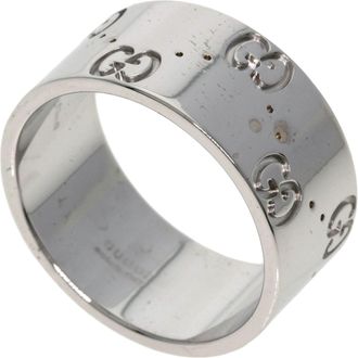 Gucci White Gold White Gold (18K) Band Ring (Pre-Owned)