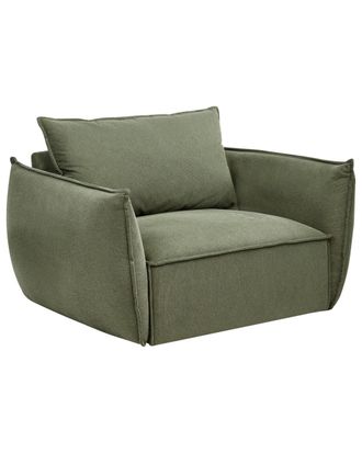 Beliani Sill&oacute;n Tela Verde