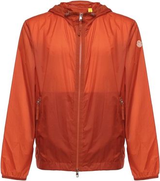 Moncler Jassen, Heren, Oranje, L, Nylon, Hamlin Jacket