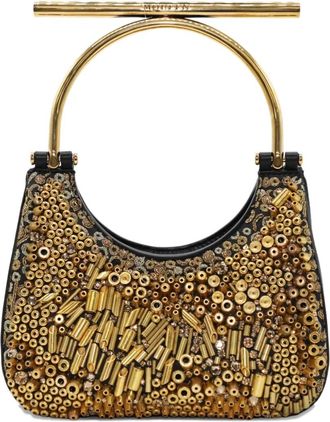 Alexander McQueen Borsa mini con decorazione - Oro