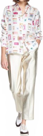 Vilagallo Straight Cut Trousers In Gold