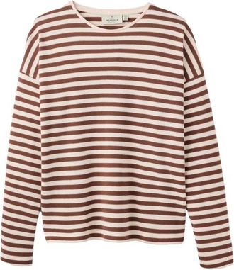Passenger Panorama Striped L/S T-Shirt Longsleeve f&uuml;r Damen | braun