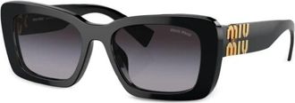 Miu Miu MU 07Ys Zonnebril - Dames - Zonnebrillen - Zwart - 53 MM - Accessoires