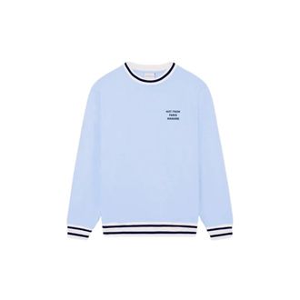 Dr&ocirc;le de Monsieur Felpa 100% Cotone - male - Drole de Monsieur - Sweatshirts - Blue - M - Sweatshirts & Hoodies