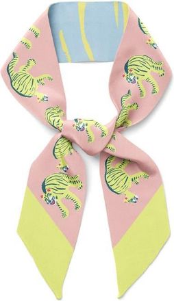 Centinelle Nodding Tigers Twilly Ribbon Scarf in Multicolor at Nordstrom