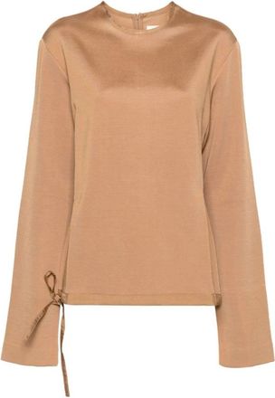 Jil Sander Bomber Jassen - Dames - Longsleeves - Bruin - M - Tops
