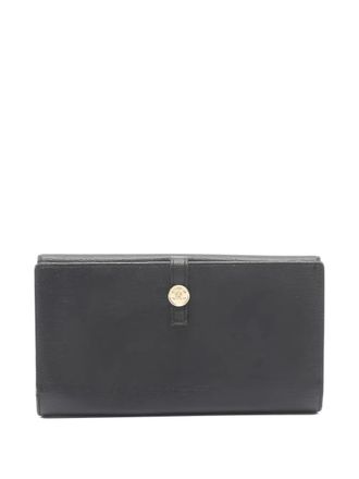 Chanel 2006-2008 Coco button bi-fold long wallet - women - Calf Leather - One Size - Black