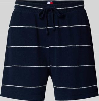 Tommy Jeans Regular Fit Shorts aus Baumwoll-Mix in Marine, Gr&ouml;&szlig;e XXL