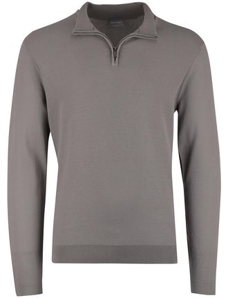 Gentiluomo Half zip trui Gentiluomo antraciet textuur
