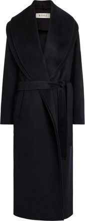 R&oacute;he Double-faced Wool and Cashmere-blend Coat - Navy - 40 (UK12 / M)