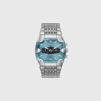 Diesel Spiked cushion stainless steel watch - Timeframes - Man - Silver