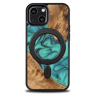 OEM Funda Bewood Unique Para Iphone 13 Mini - Turquesa Con Magsafe