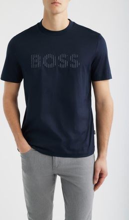 BOSS Thompson Cotton Graphic T-Shirt in Dark Blue at Nordstrom, Size Xx-Large