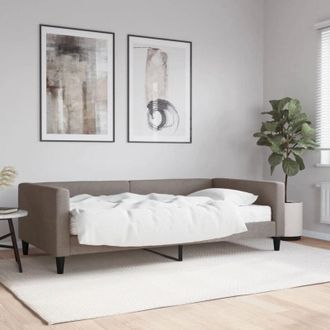 vidaXL Vidaxl - Sof&aacute; Cama Con Colch&oacute;n Tela Gris Taupe 100x200 Cm
