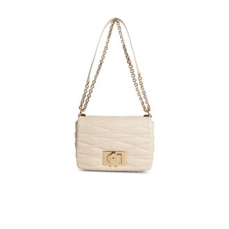 Furla 1927 Small Crossbody Bag In Cream Leather