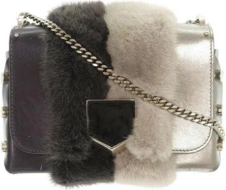 Jimmy Choo London Tweedehands leren schoudertassen - Dames - Vintage Schoudertas - Zwart - ONE Size - Leer - Vintage