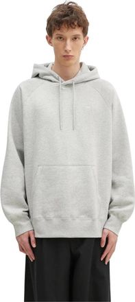 Wood Wood Fred Hoodie - Heren - Hoodies - Grijs - S - Katoen - Hoodies & sweatvesten