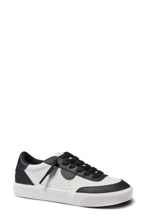Reef Lay Day Seas Sneaker in Black/White Leather at Nordstrom, Size 9.5