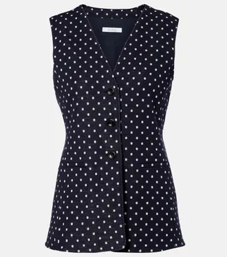 Max Mara Polka-dot jersey vest