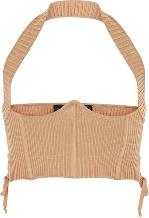 Andreadamo Skin pink stretch viscose blend bodice