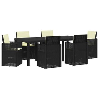 vidaXL Conjunto De Comedor De Jard&iacute;n 7 Pcs Antracita Y Crema Pp Vidaxl