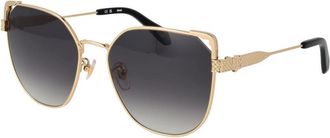 Just Cavalli Gouden Metalen Zonnebril - Dames - Zonnebrillen - Geel - ONE Size - Accessoires