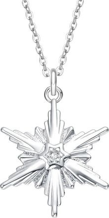 Rachel Glauber Plated Cz Star Necklace