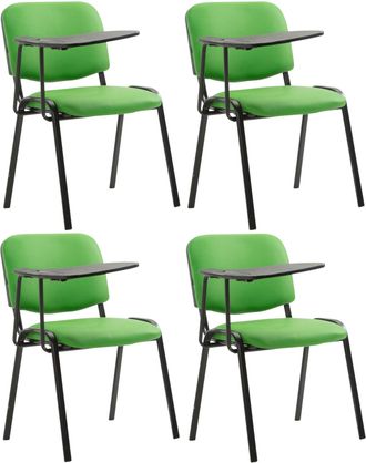 Clp Set De 4 Sillas Confidente Ken Con Mesa Extensible Para Escritura Verde