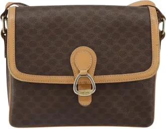 Celine Vintage Macadam Canvas Brown Canvas Backpack Bag (Pre-Owned)