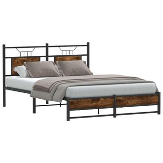 vidaXL Vidaxl Giroletto Senza Materasso Rovere Fumo 140x190 Cm In Truciolato