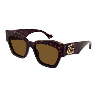 Gucci Sunglasses, female, Brown, Size: 55 MM Gg1422S Cat-Eye Sunglasses
