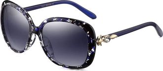 Generic Polarized Sunglasses UV400 Protection for Women with Exquisite Fox Decoration - Ideal for Travel and Stylish Face Retouching