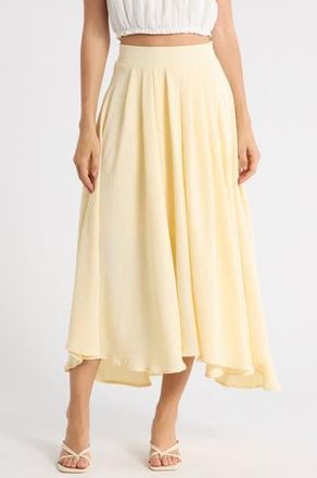 Blu Pepper Textured Pull-On Skirt in Butter Yellow at Nordstrom Rack, Size Medium