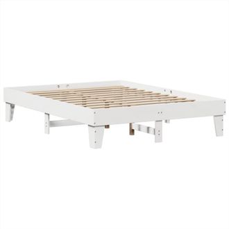 Berkfield Home Durable Bed Frame without Mattress White 140x190 cm Solid Wood Pine