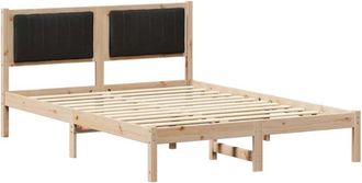 vidaXL Estructura De Cama Con Cabecera Tapizada Negro 120 X 190 Cm Vidaxl