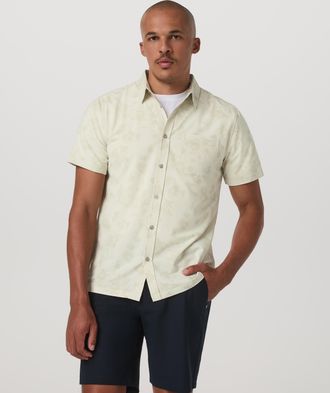 Vuori Clothing Short Sleeve Bridge Button Down | Sandalwood Fleur | Medium