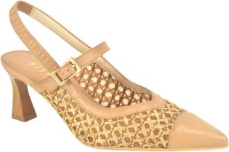 Hispanitas Schoenen, Dames, Bruin, 36 EU, Camel +raffia Vg.+ Tip 6cm
