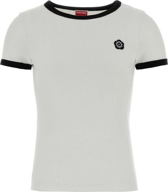 Kenzo White Stretch Cotton T Shirt