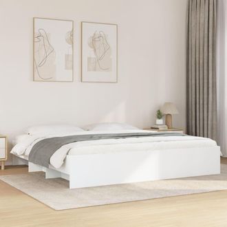 Berkfield Home Bed Frame without Mattress White 200x200 cm Engineered Wood