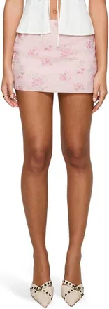 Princess Polly Piazia Floral Chiffon Miniskirt in Multi Floral at Nordstrom, Size 12