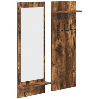 vidaXL Wall-Mounted Coat Rack with Shelf Smoked oak 70 x 10 x 90 cm Vidaxl