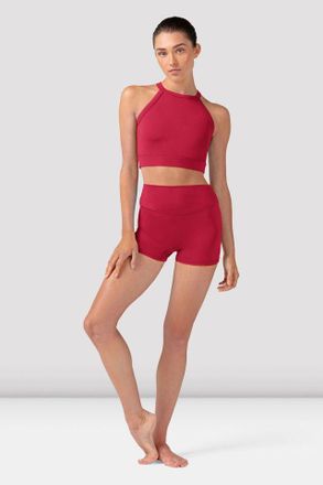 Bloch Ladies Anika High Waist Short, Cherry