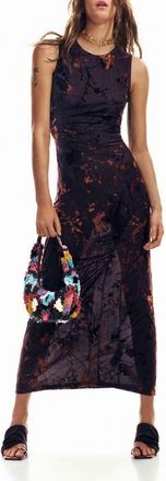 Desigual Floral Burnout Sleeveless Dress in Brown at Nordstrom, Size X-Large