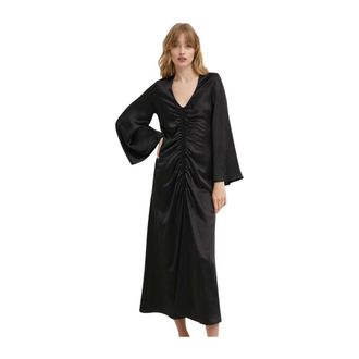 By Malene Birger Kleedjes, Dames, Zwart, S, Polyester, Lavende Maxi Jurk