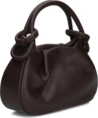 Notre-V Lucca Classic Grain - Dames - Handtassen - Bruin - ONE Size - Leer - Tassen