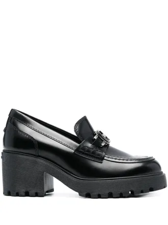 Hogan Loafers met logoplakkaat - Zwart