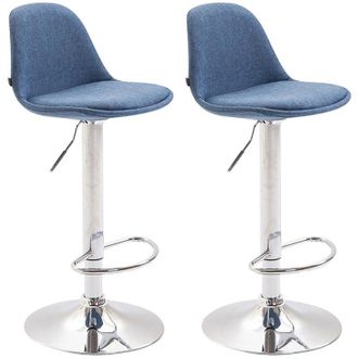 Clp Set 2x Taburete Kiel en Tela Azul