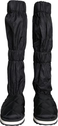 Dolce & Gabbana Black Quilted High Top Boots Sneakers Mens Shoes
